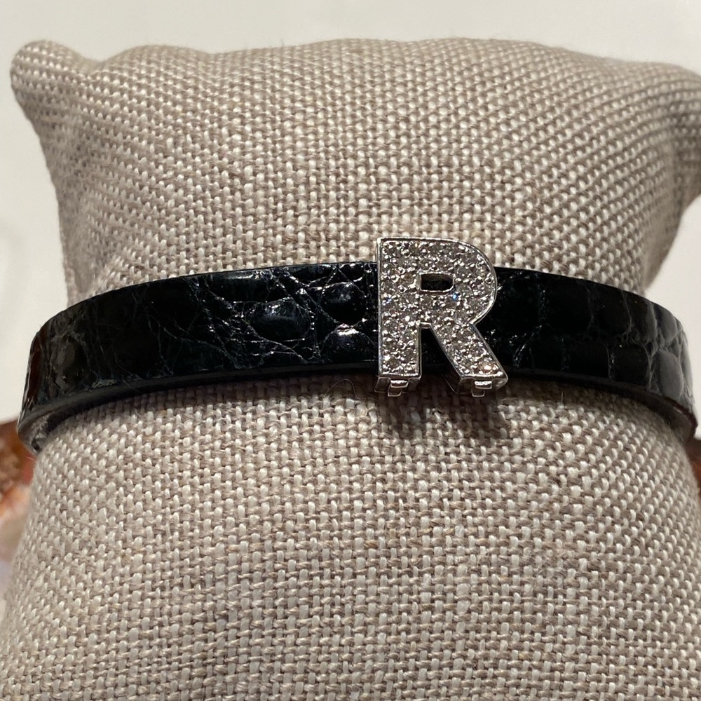 Wonderful INOX Steel Diamond “R” Bracelet